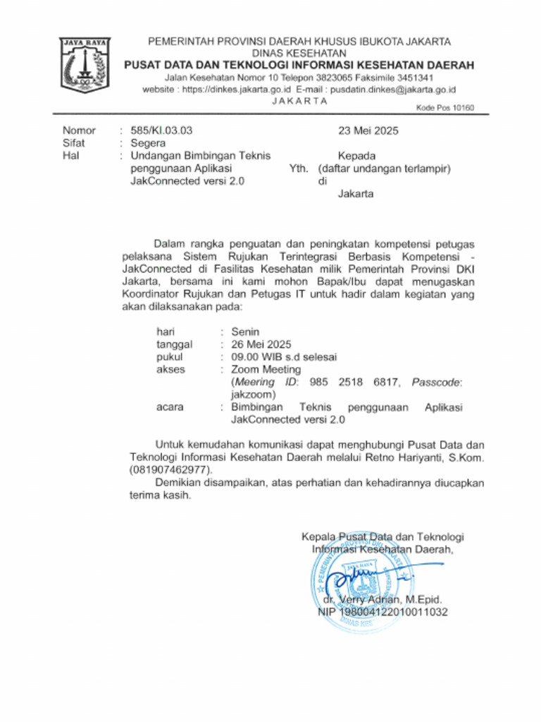 Undangan Bimtek Aplikasi JakConnected Versi 2.0 PDF