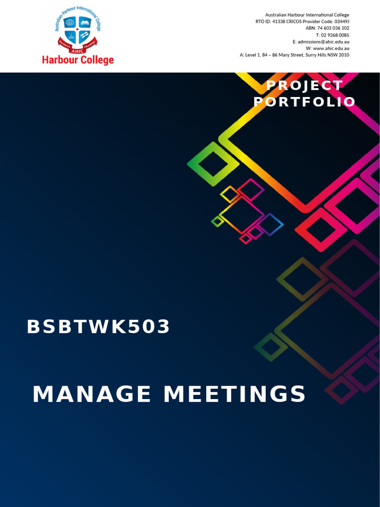 Manage Meetings Assessment Guide | PDF