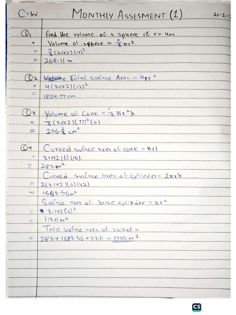 Math Monthly Assessment | PDF