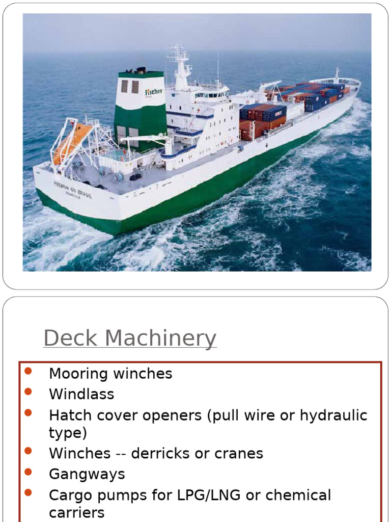 Comprehensive Guide to Deck Machinery | PDF | Electric Motor | Crane ...