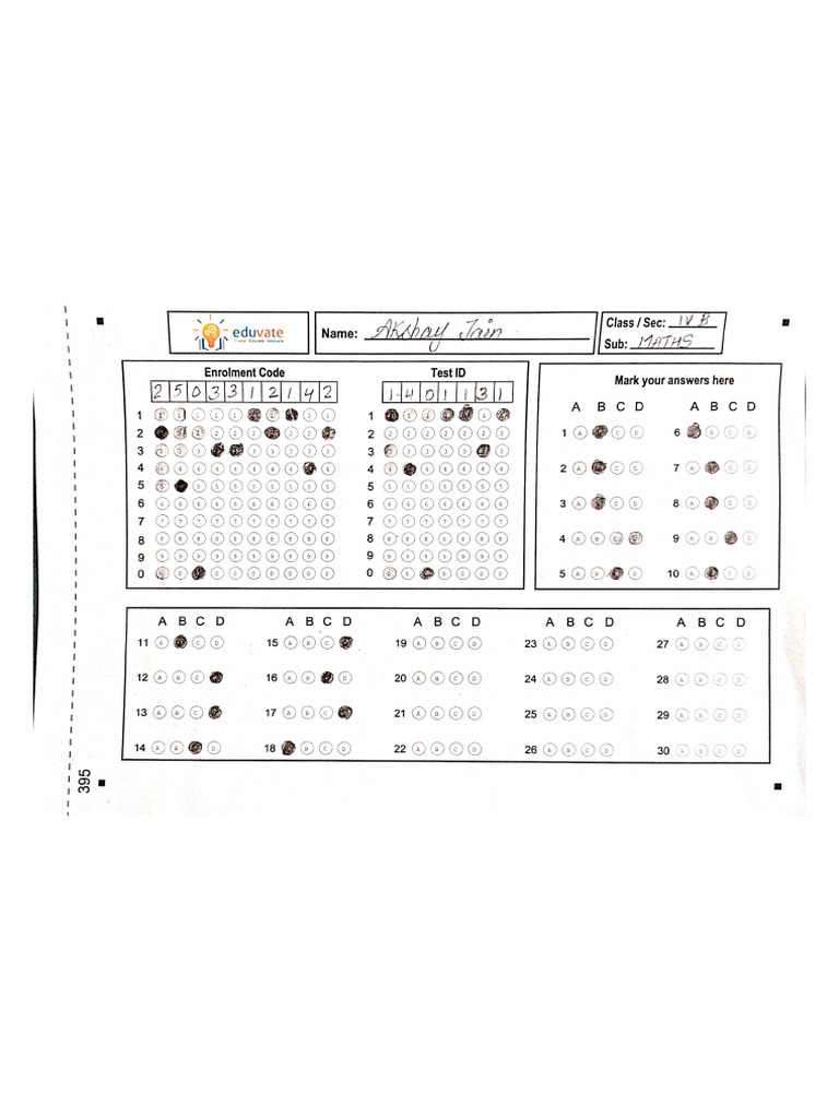 V1 Weekly Test 1 Maths IV B | PDF