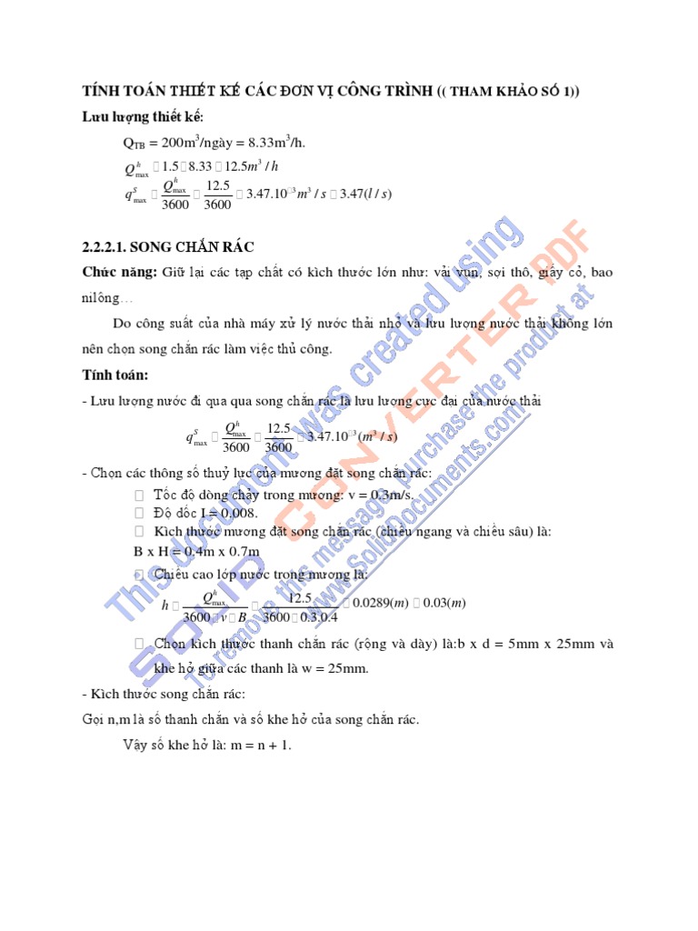 TÍNH TOÁN THIẾT KẾ CÁC ĐƠN VỊ CÔNG TRÌNH | PDF