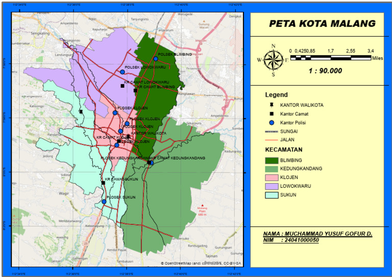 Peta Kota Malang dan Wilayahnya | PDF