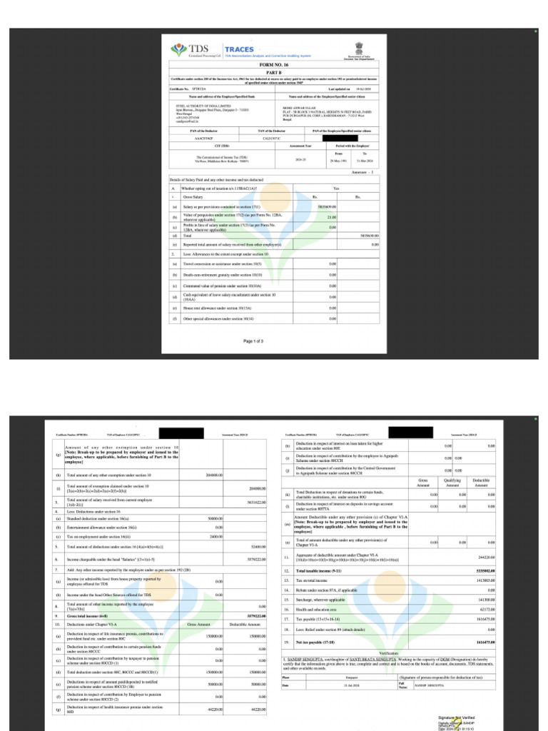 Form16 Dad | PDF