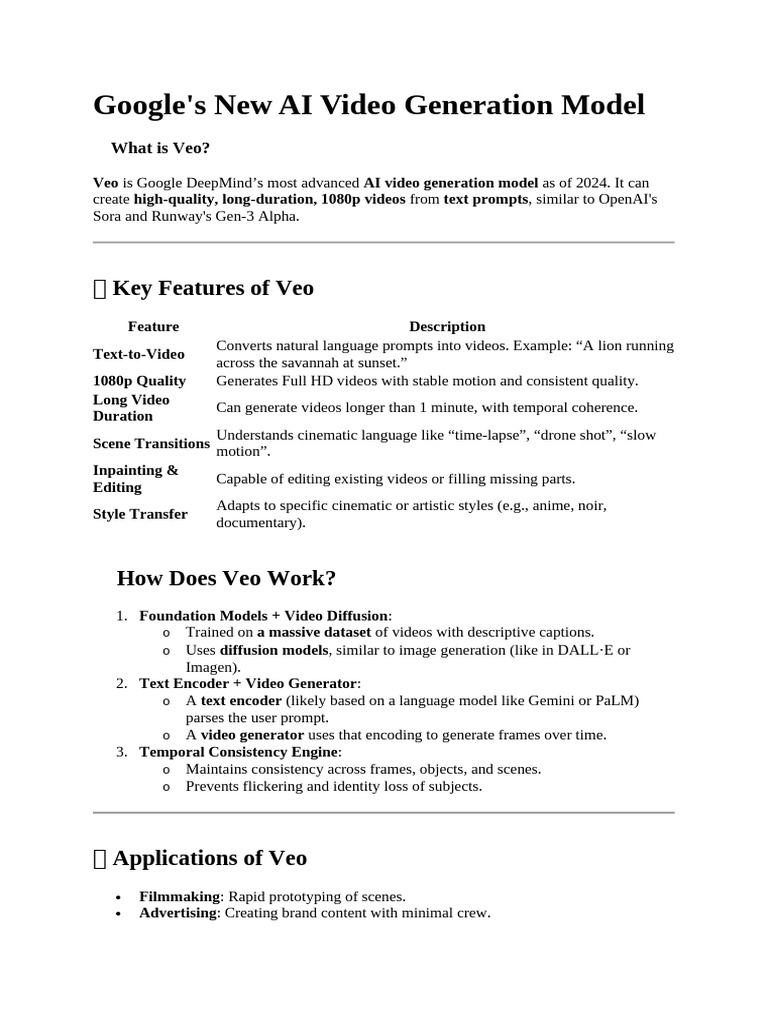 Google's New AI Video Generation Model 18 | PDF | Artificial ...