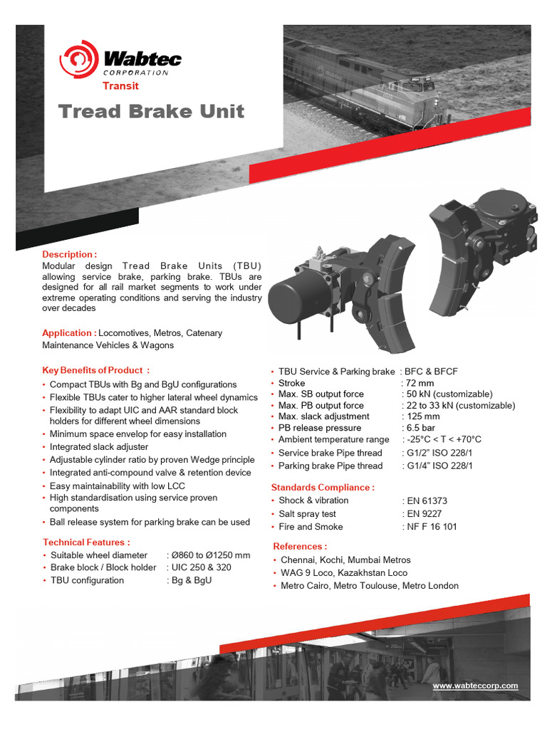 IREE 2023 Transit Tread Brake Unit | PDF | Vehicle Technology | Rail ...