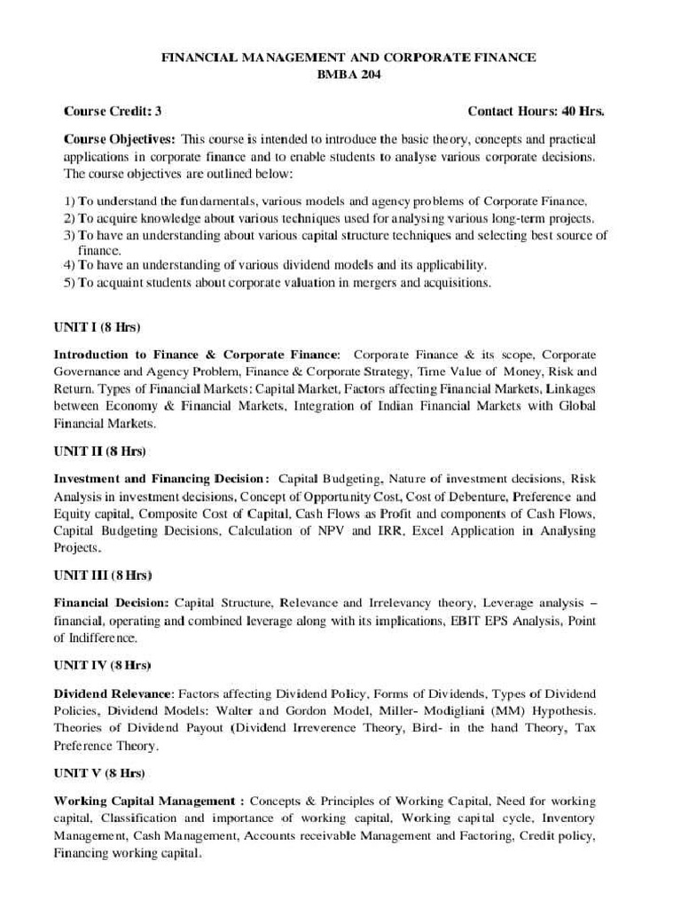 Overview of Financial Markets and Management | PDF | Financial Markets ...