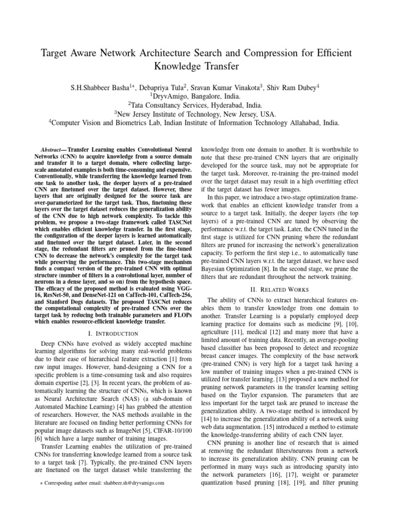Target Aware Network Architecture Search | PDF | Cognition | Computer ...