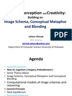 Machine Perception and Creativity Building On Image Schema Conceptual Metaphor and Blending by Zaheer Ahmad Dated 19-05-2011