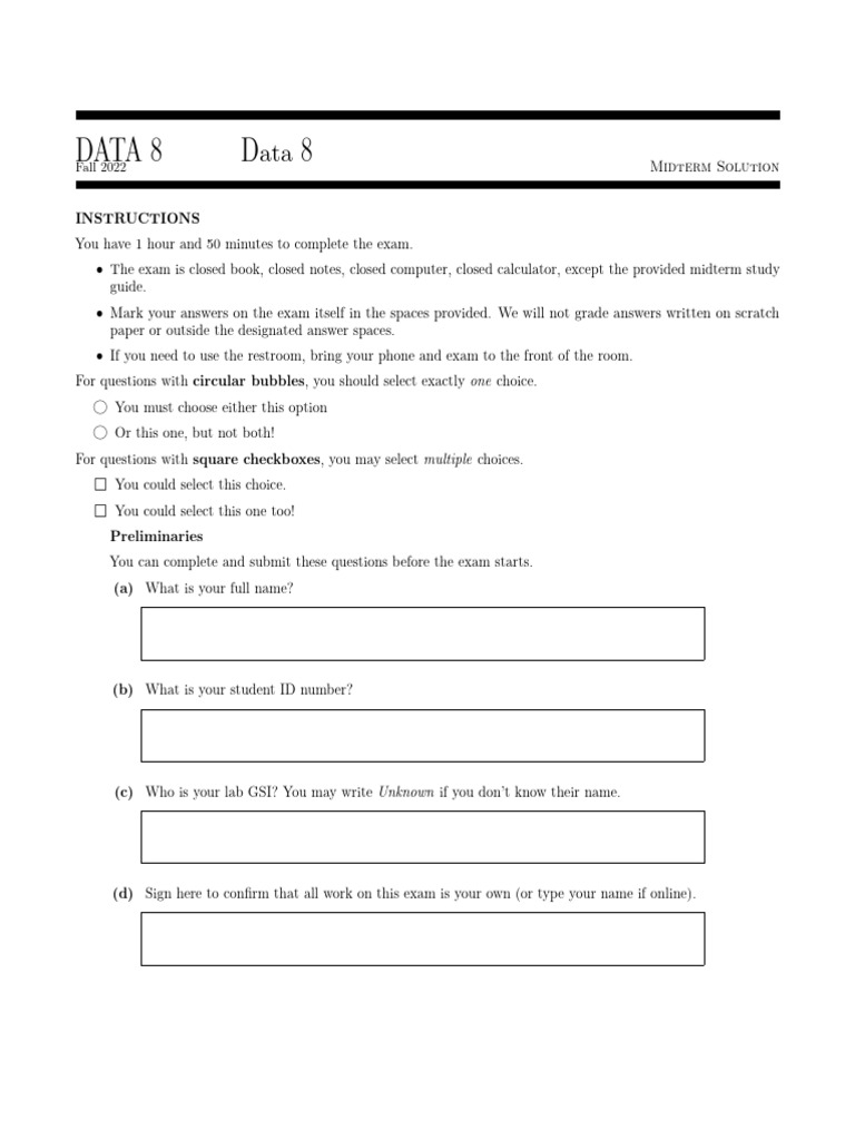 Midterm Exam Instructions and Data Analysis | PDF | P Value | Statistics