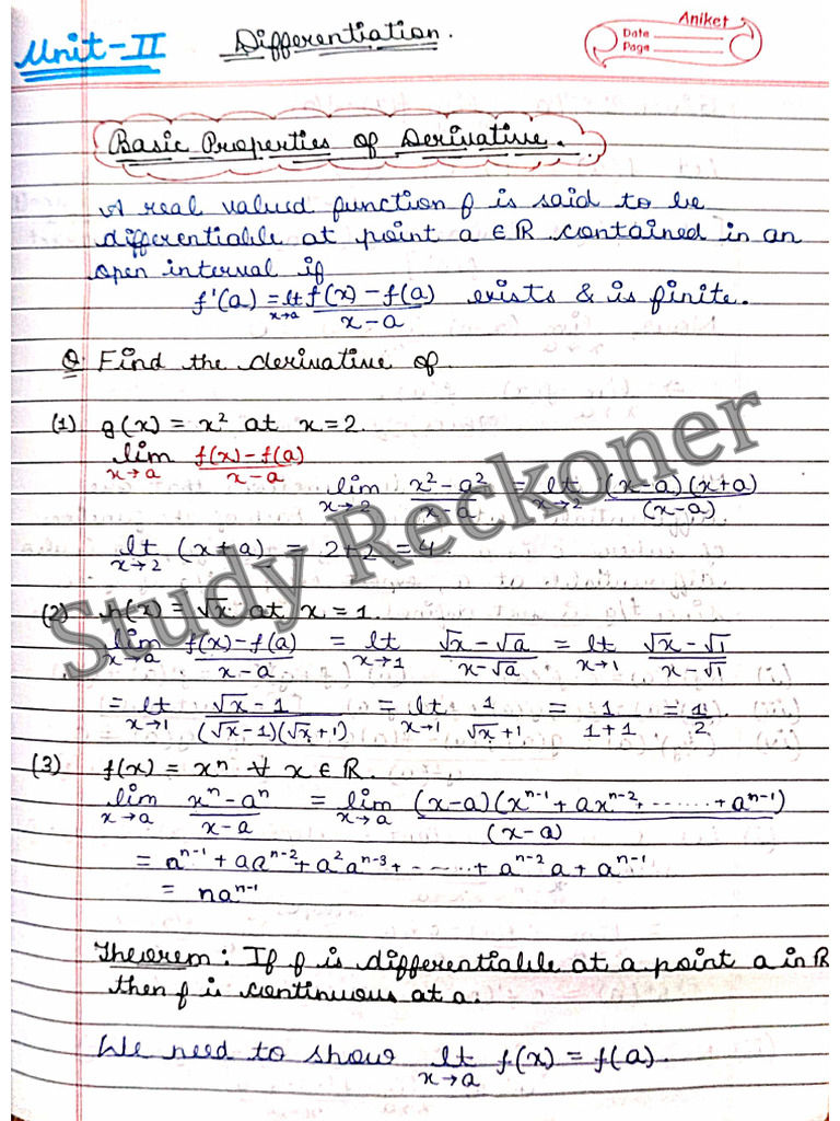 Calculus Unit - 2 | PDF