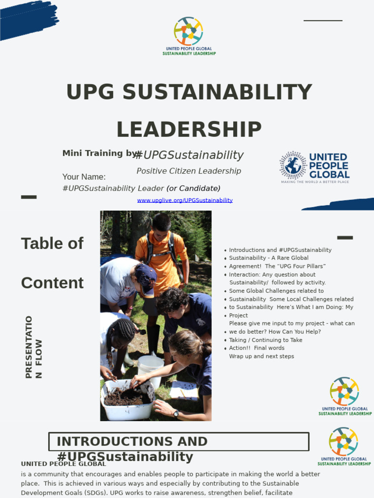 UPGSustainability Mini-Training Deck - Standard | PDF | Sustainability |  Economies
