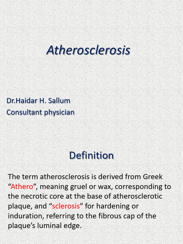 Understanding Atherosclerosis: Causes & Risks | PDF | Atherosclerosis ...