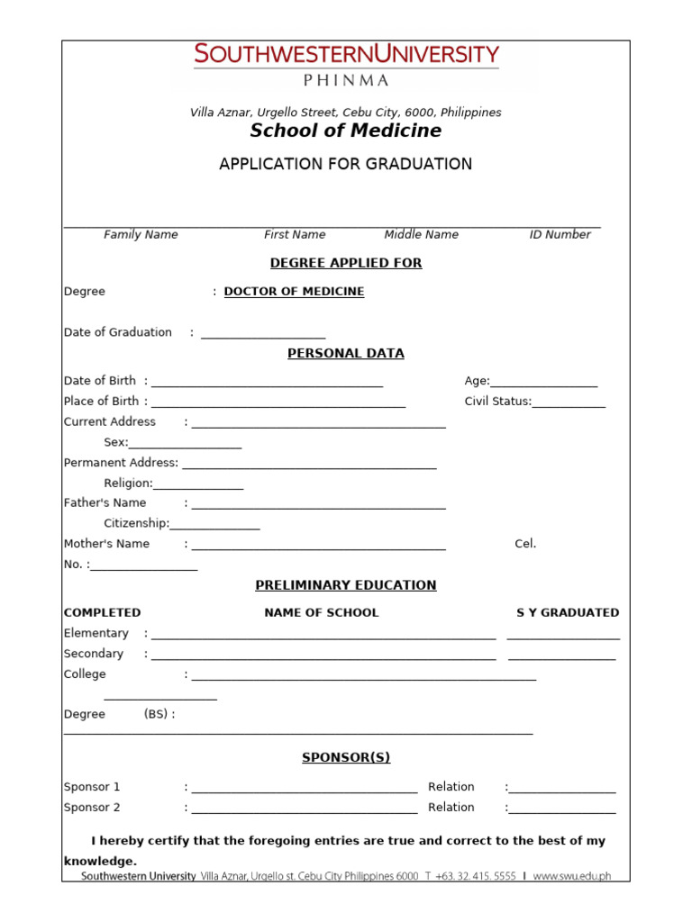 Application For Graduation 1742255277 1 | PDF