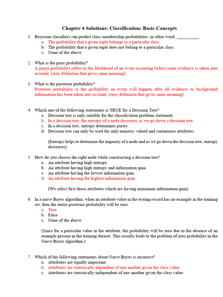 Classification Concepts and Decision Trees | PDF | Theoretical Computer ...