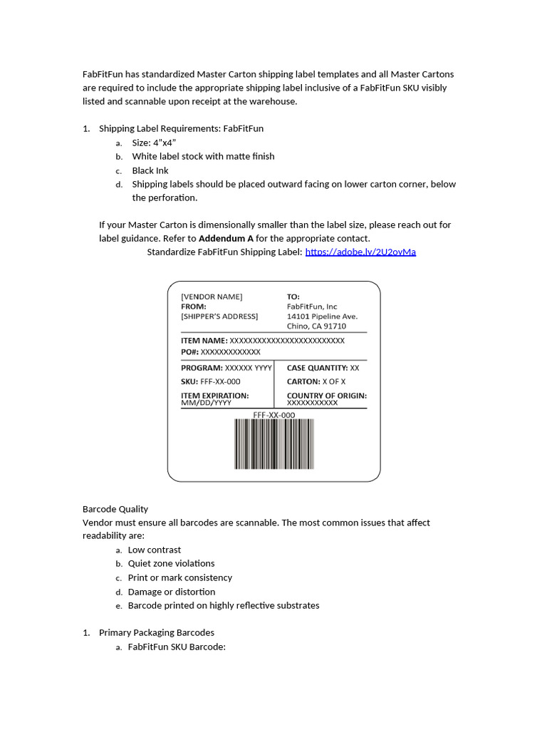 Carton Label | PDF