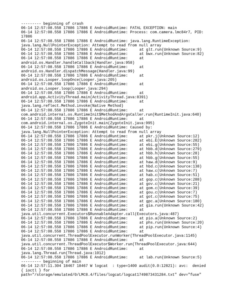 Log Cat 1749873431284 | PDF | Software Engineering | Computer Programming