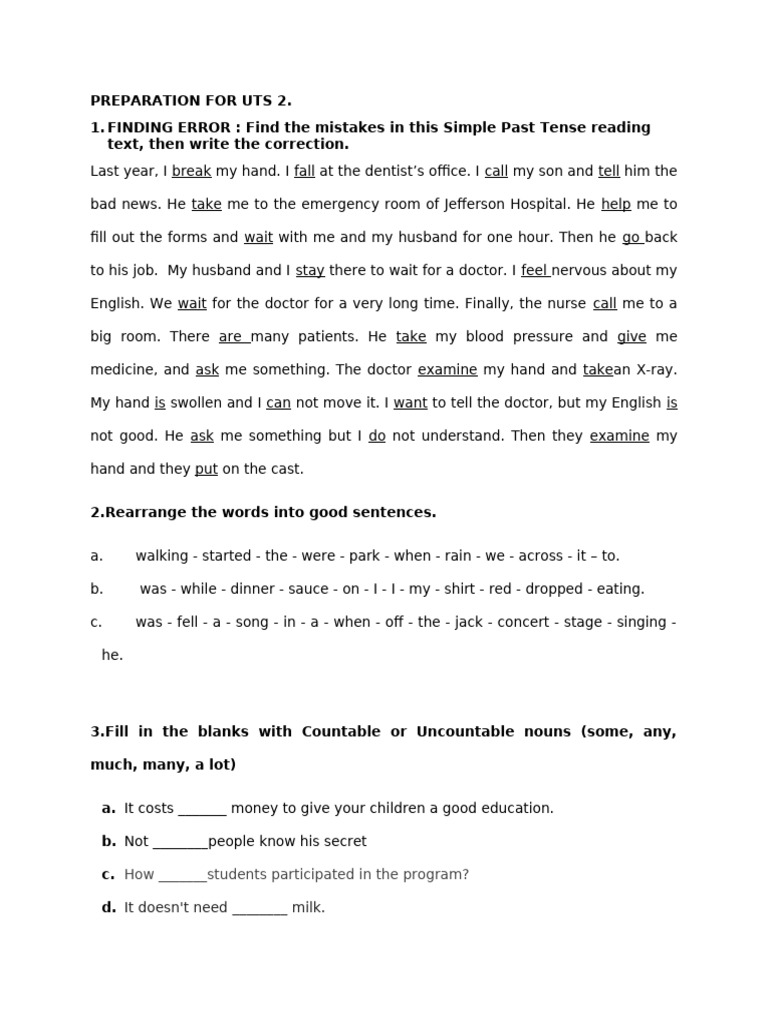 Preparation For Uts 2 | PDF