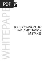 Four Common Erp Implementation Mistakes