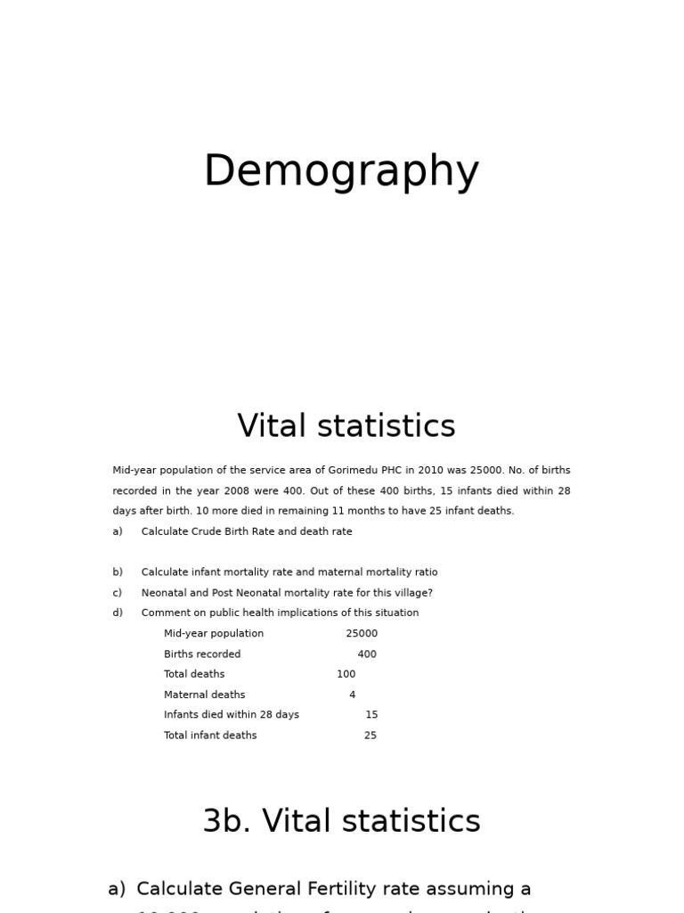 Demography | PDF