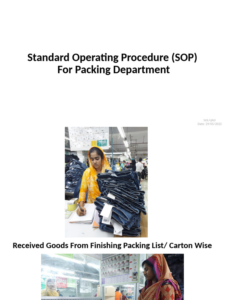 Packing Department (29!05!22) | PDF