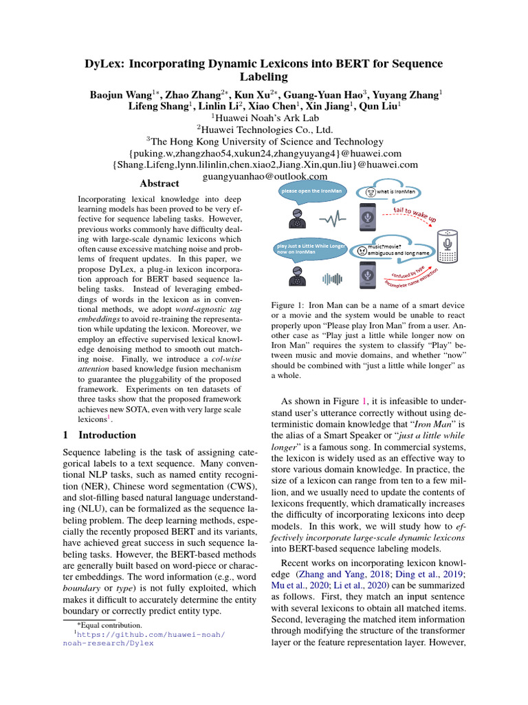 CNER-DyLex Incorporating Dynamic Lexicons Into BERT For Sequence ...