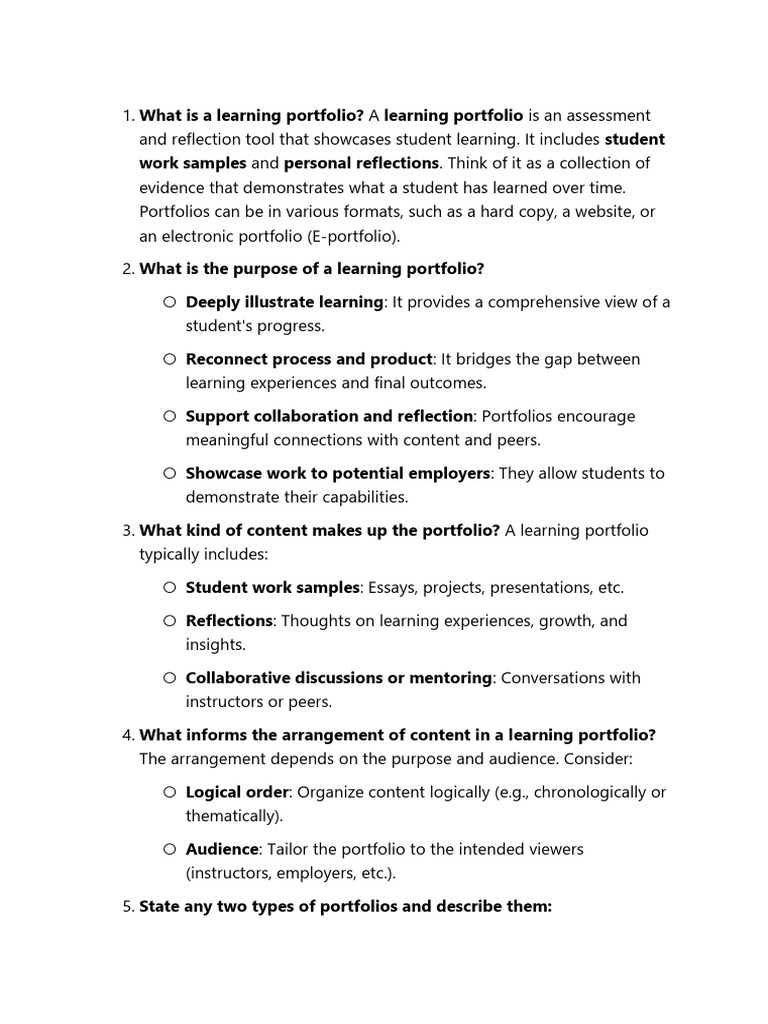 Understanding Learning Portfolios | PDF | Learning | Human Communication