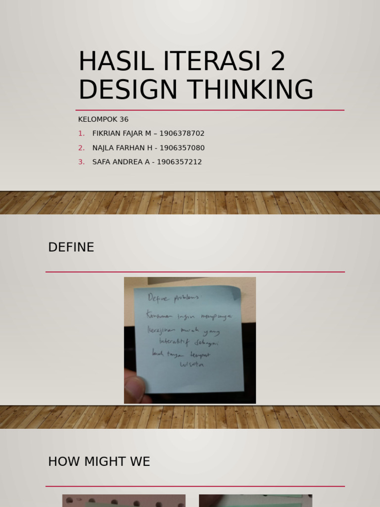 Hasil Iterasi 2 Design Thinking | PDF