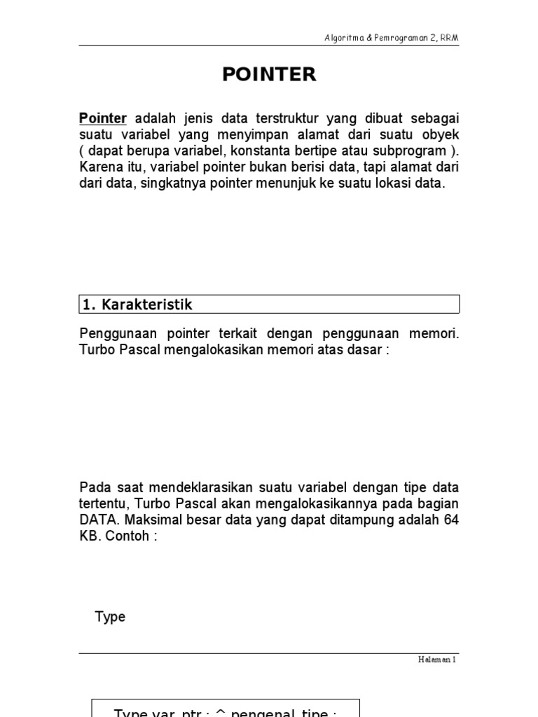 Pengantar Pointer dalam Pemrograman | PDF