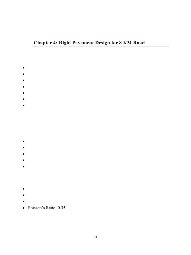 Rigid Pavement Design for 8 KM Road | PDF | Concrete | Road Surface