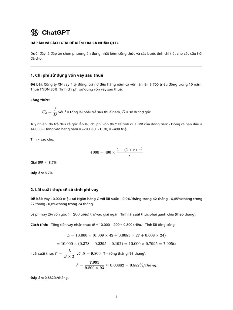 QTTC Test Solutions | PDF