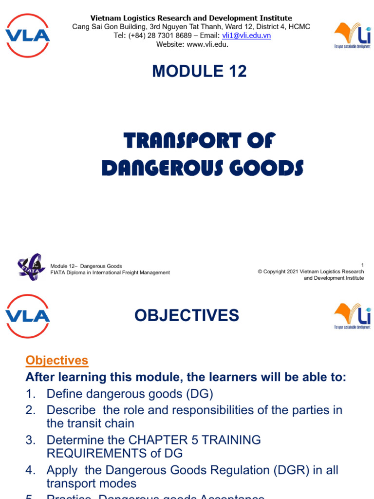 Dangerous Goods Transport Overview | PDF | Dangerous Goods | Cargo