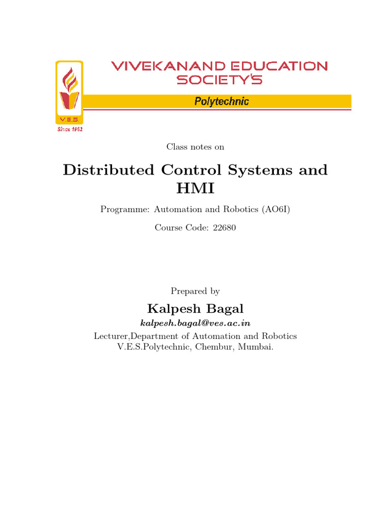 DCS and HMI Course Notes | PDF | Programmable Logic Controller | Fault ...