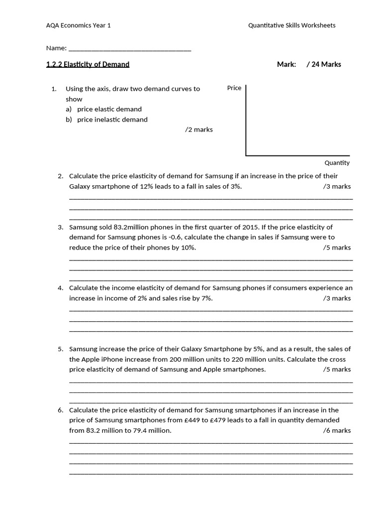 3 Elasticity of Demand | PDF | Elasticity (Economics) | Demand