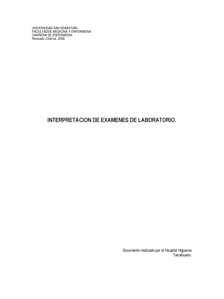 Examenes de Laboratorio Documento Prueba | PDF | Transaminasa | Sodio