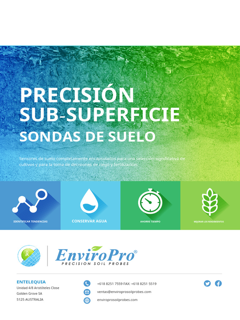 Sensores de Suelo EnviroPro® para Cultivos | PDF | Sensor | Riego