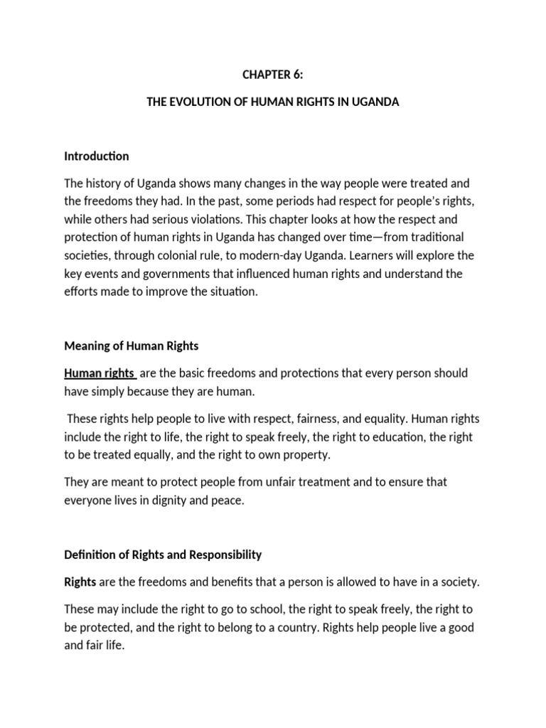 Evolution of Human Rights in Uganda | PDF | Human Rights | Rule Of Law