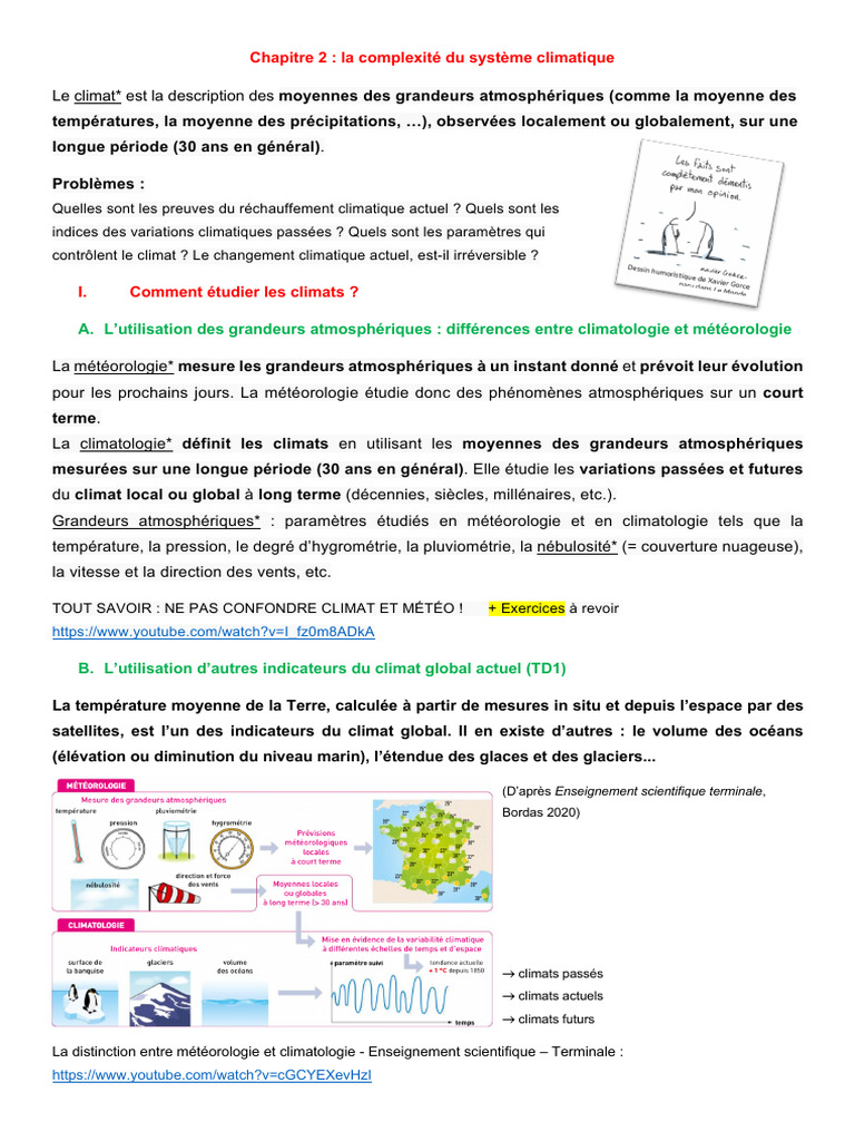 Complexité du système climatique expliqué | PDF | Effet de serre ...