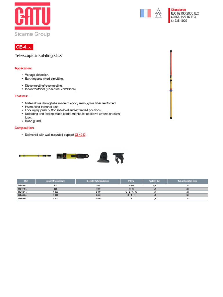 Telescopic Insulating Stick CE-4 Series | PDF