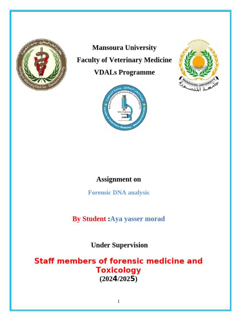 Forensic DNA Analysis Overview | PDF | Dna Profiling | Microsatellite