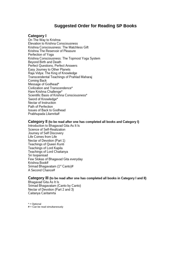 SP Books Reading Order Guide | PDF