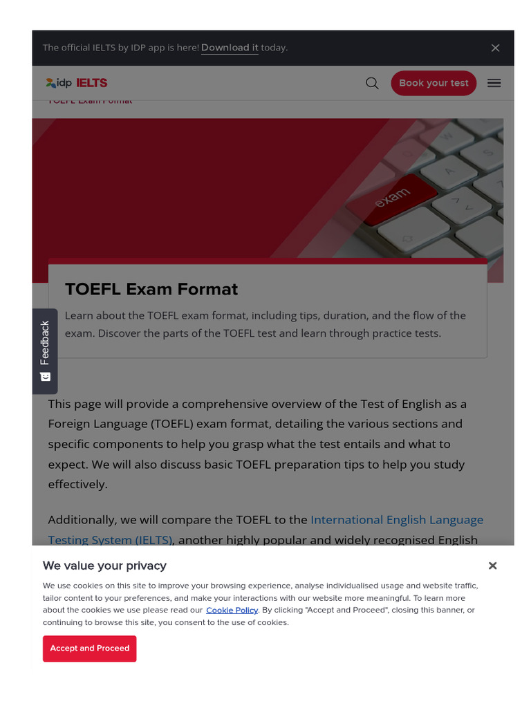 Ielts Idp Com Philippines English Tests TOEFL TOEFL Exam Format ...