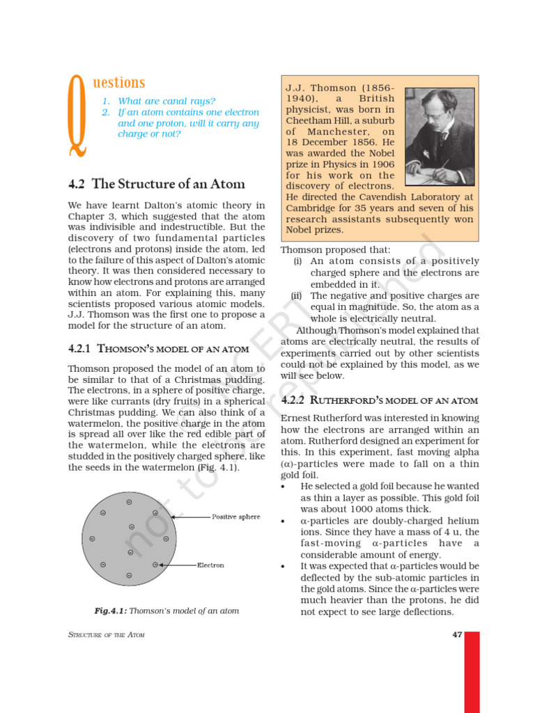 Understanding Atomic Structure Models | PDF | Atoms | Electron