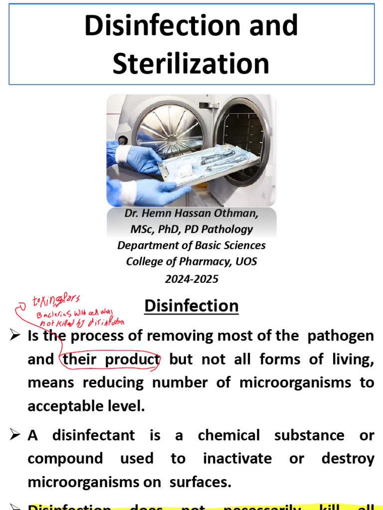 Disinfection and Sterilization Methods Guide | PDF | Disinfectant ...
