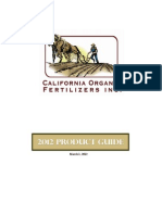 Calif Organic Fertilizers 2012 Label Book