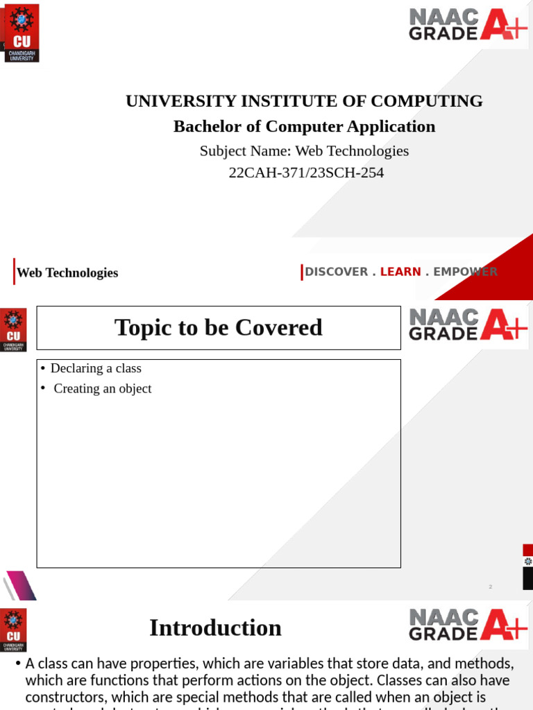 Classes and Object2.1 | PDF | Class (Computer Programming) | Method ...