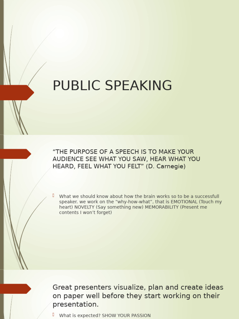 Start Writing Your Speech Public Speaking Pdf Public Speaking