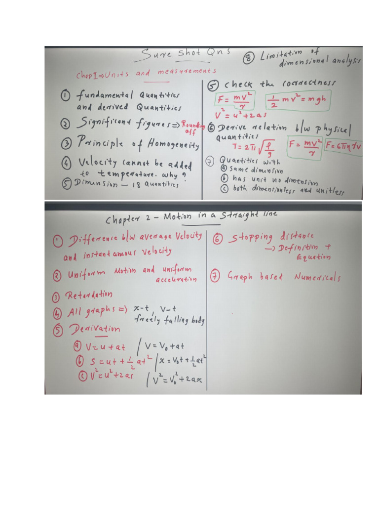 Comprehensive Physics Concepts Overview | PDF | Waves | Collision