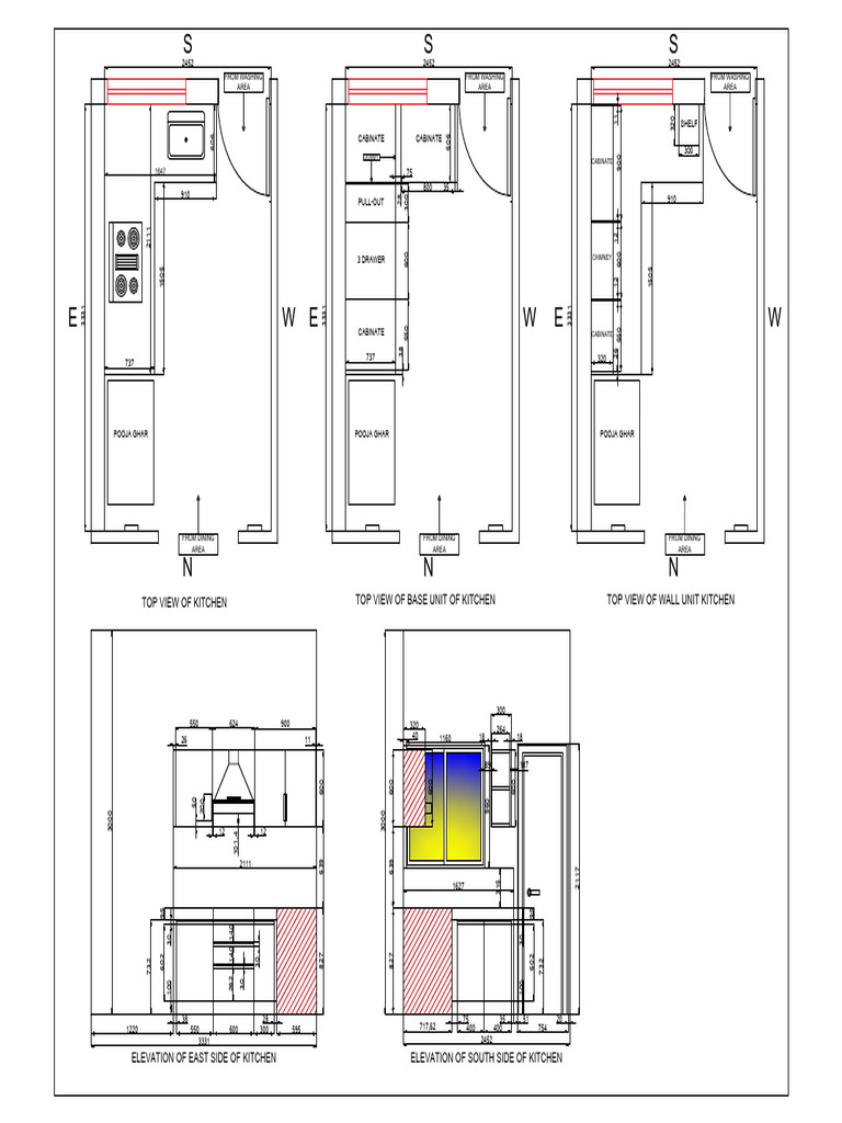 Kitchen Design Layout and Dimensions | PDF