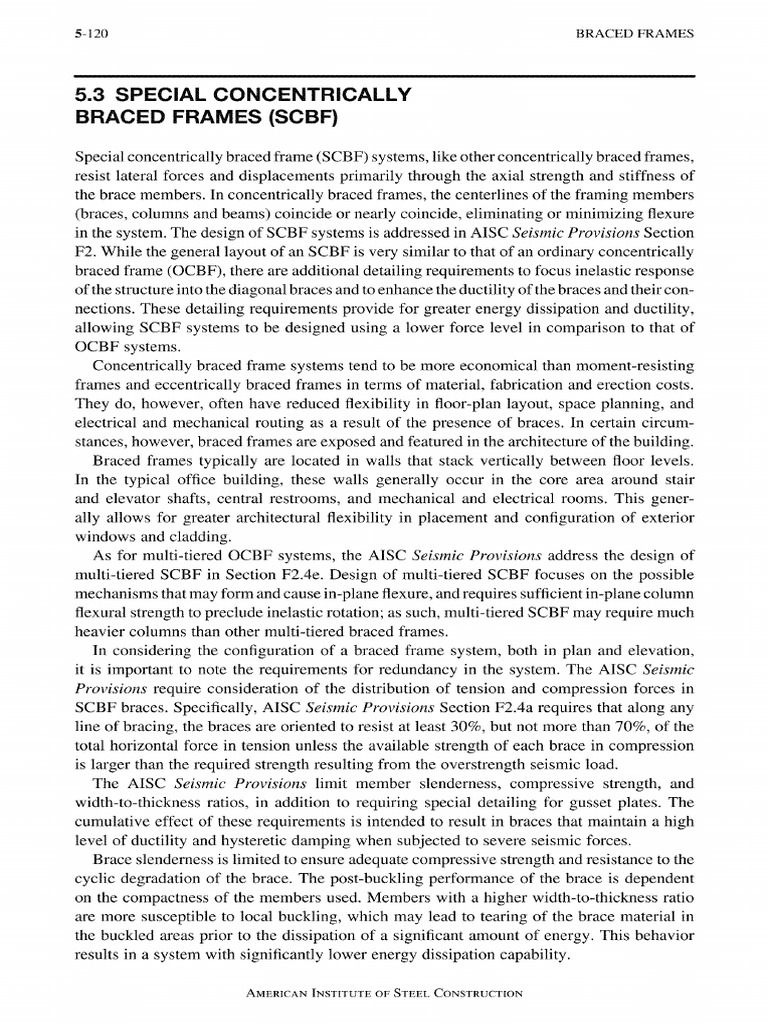 SCBF Design and Detailing Requirements | PDF | Beam (Structure ...